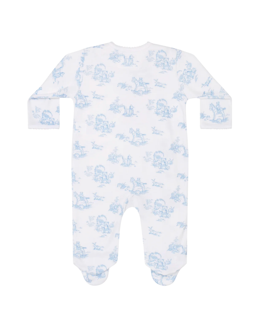 Nellapima Blue Toile Crossover Footie