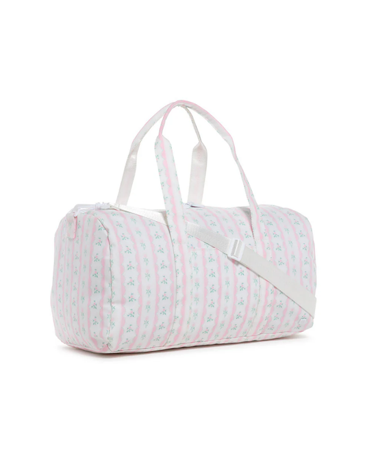 TRVL Weekender Duffel Bag - Ribbon Floral Pink