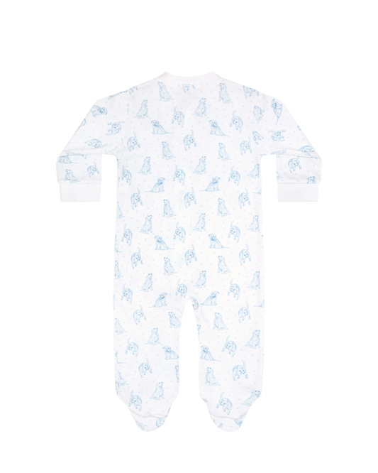 Nellapima Blue Puppy Love Zipper Footie