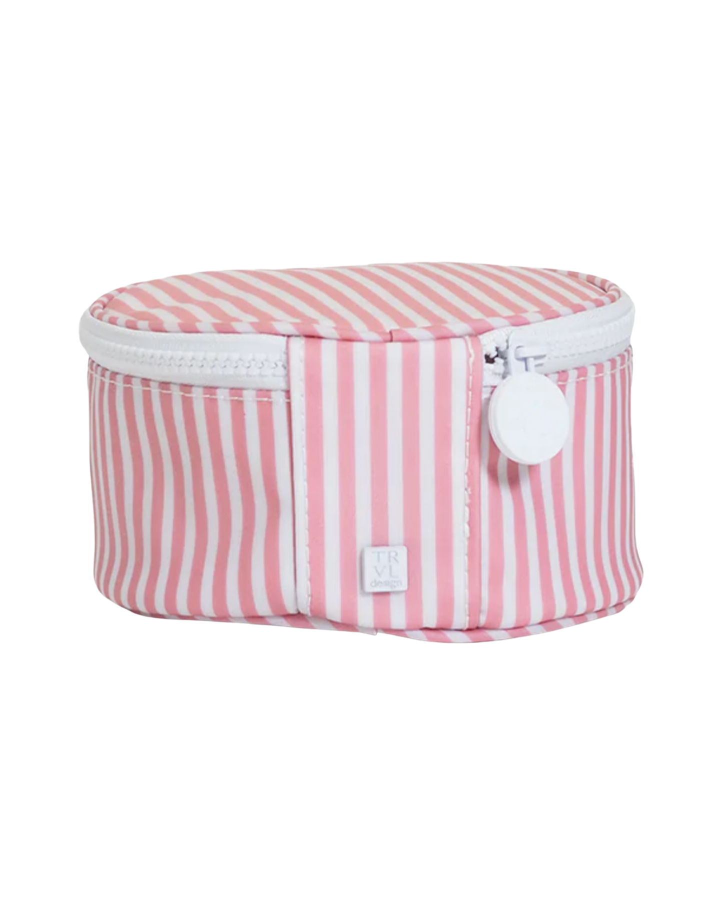 TRVL Jewel Round Case - Pimlico Stripe Dusty Rose