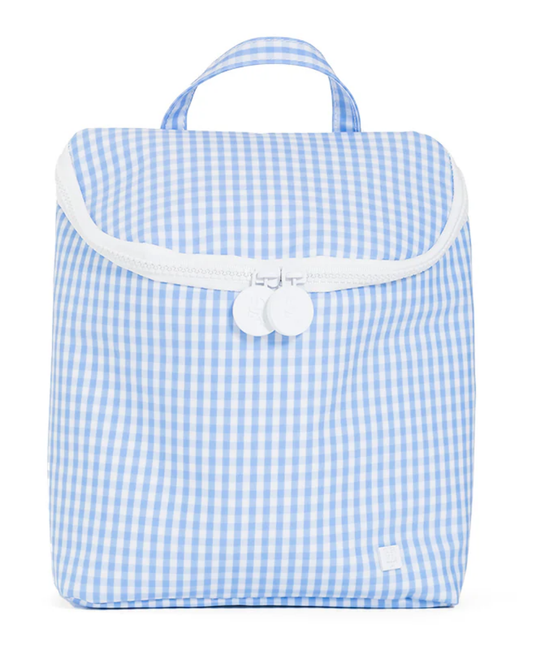 TRVL Take Away Insulated Lunch Bag - Gingham Sky