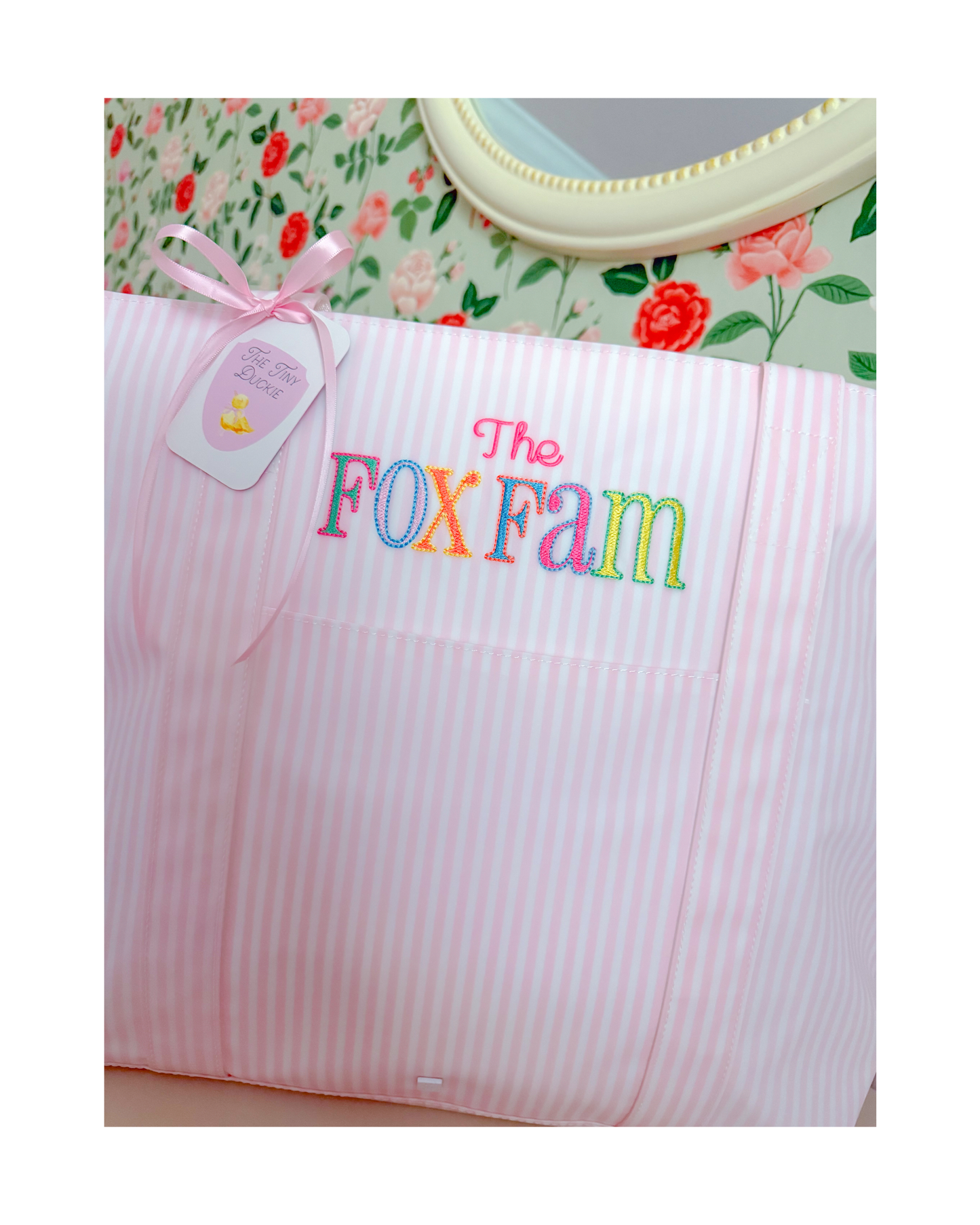 TRVL Jumbo Tote - Pimlico Stripe Pink