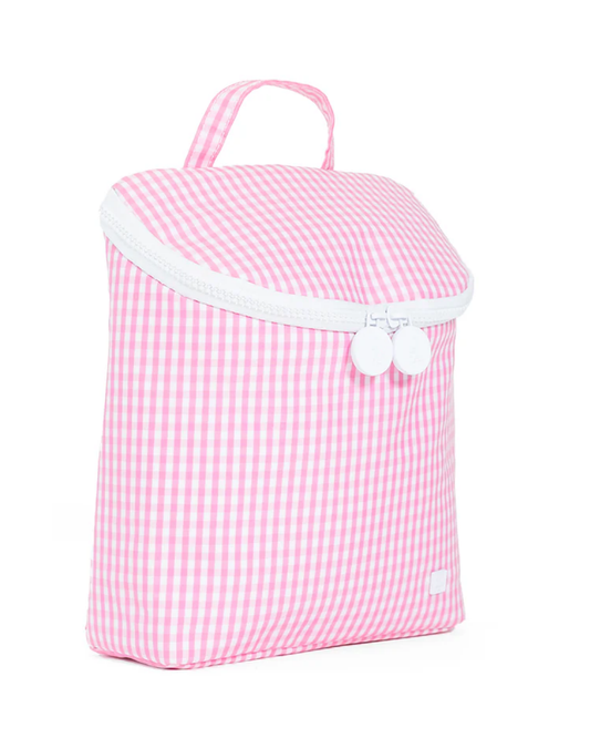 TRVL Take Away Insulated Lunch Bag - Gingham Pink