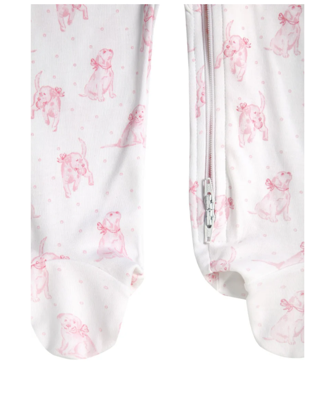 Nellapima Pink Puppy Love Zipper Footie