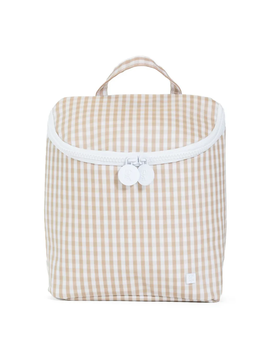 TRVL Take Away Insulated Lunch Bag - Gingham Khaki
