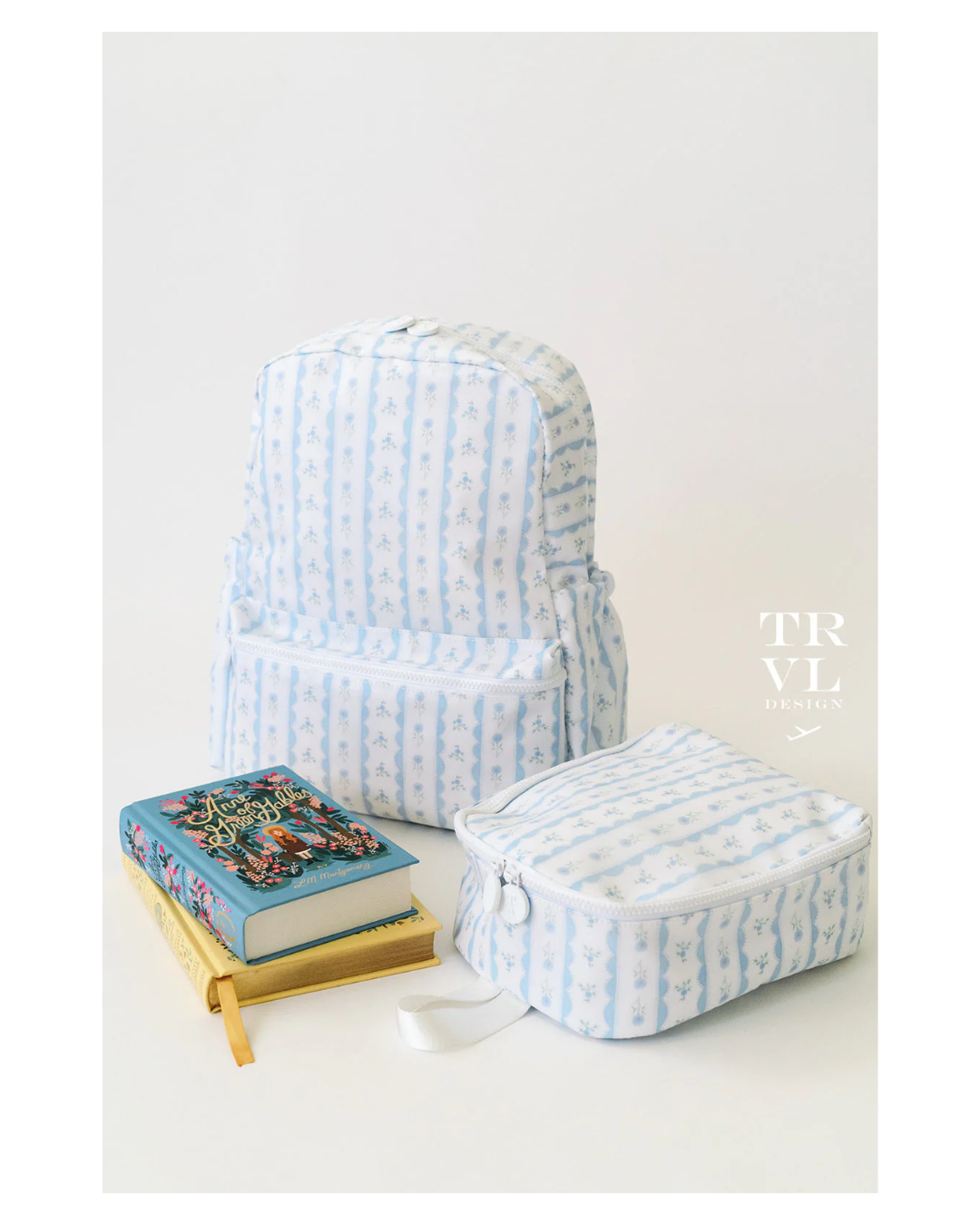 TRVL Bring It Lunch Bag - Ribbon Floral Blue