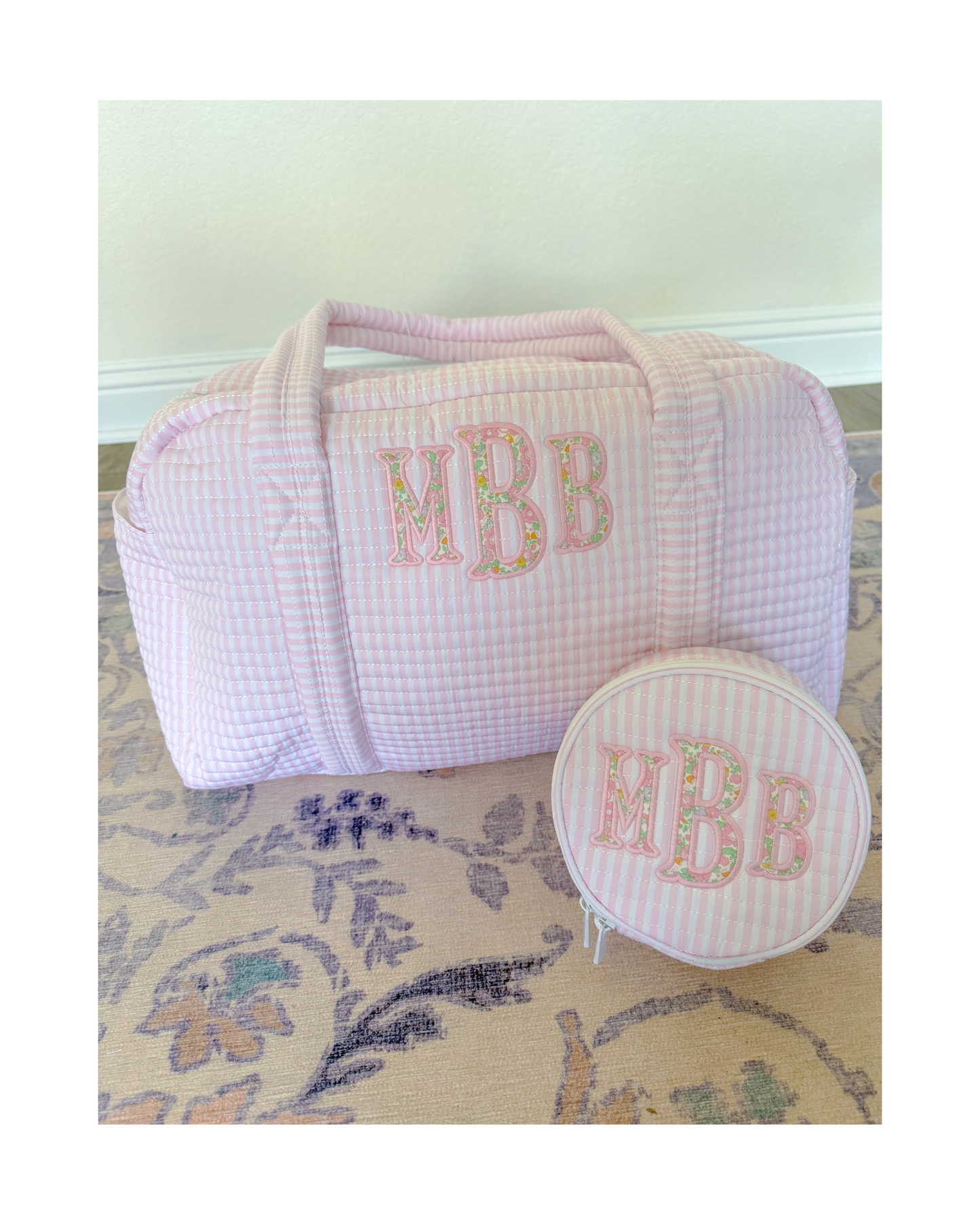 TRVL Quilted Grande Duffel - Pimlico Stripe Pink
