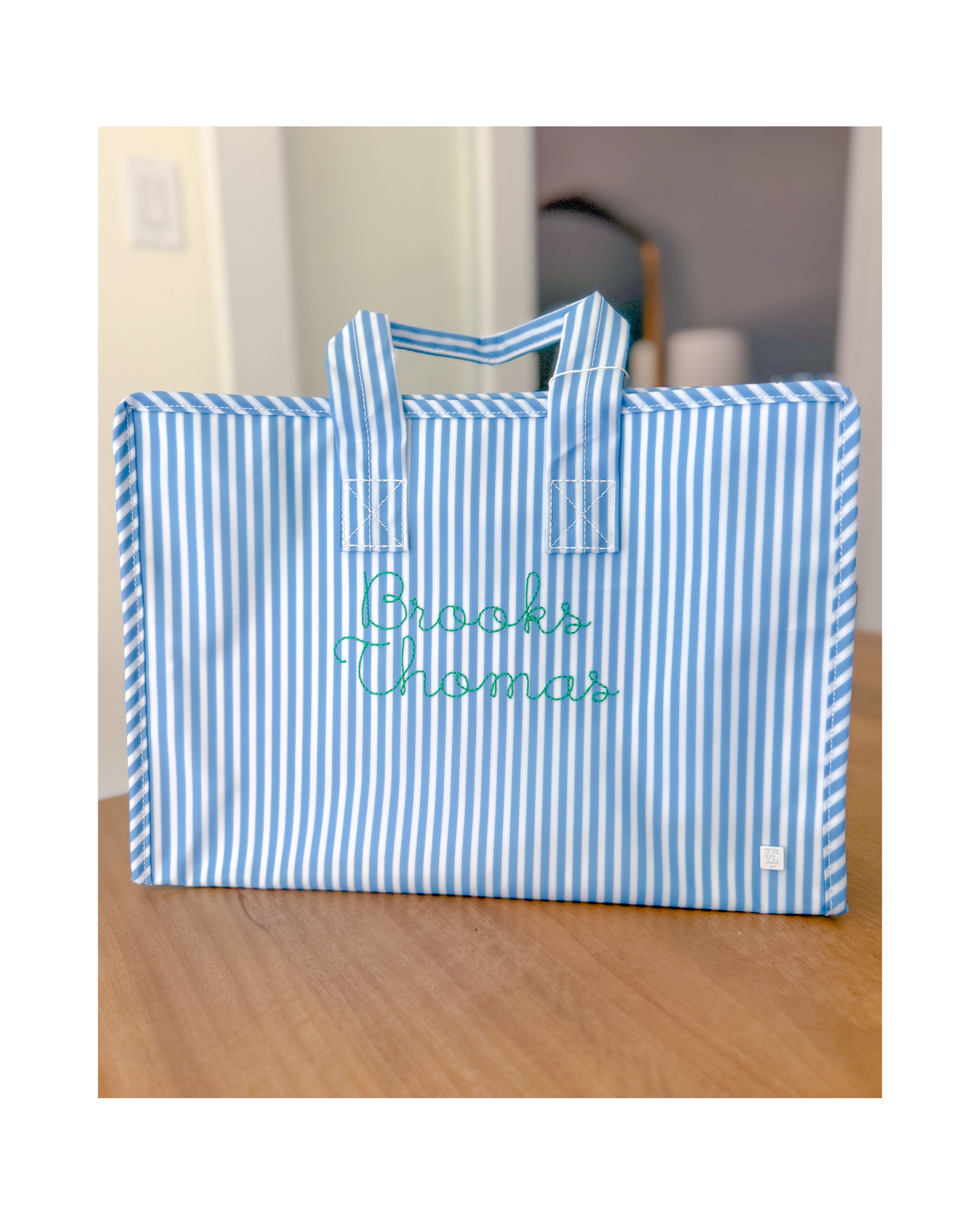 TRVL Overnite Tote - Pimlico Stripe Chambray