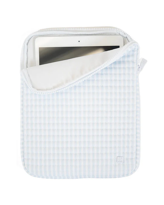 TRVL Quilted Tablet Case - Pimlico Stripe Blue