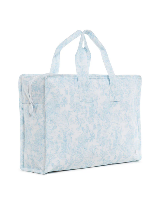 TRVL Overnite Tote - Bunny Toile Green