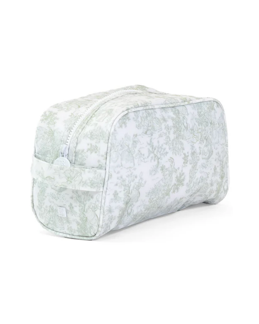 TRVL Stowaway Toiletry Bag - Bunny Toile Green