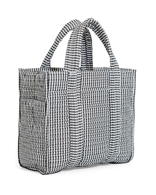 TRVL Quilted Mini Go Go Tote - Gingham Black