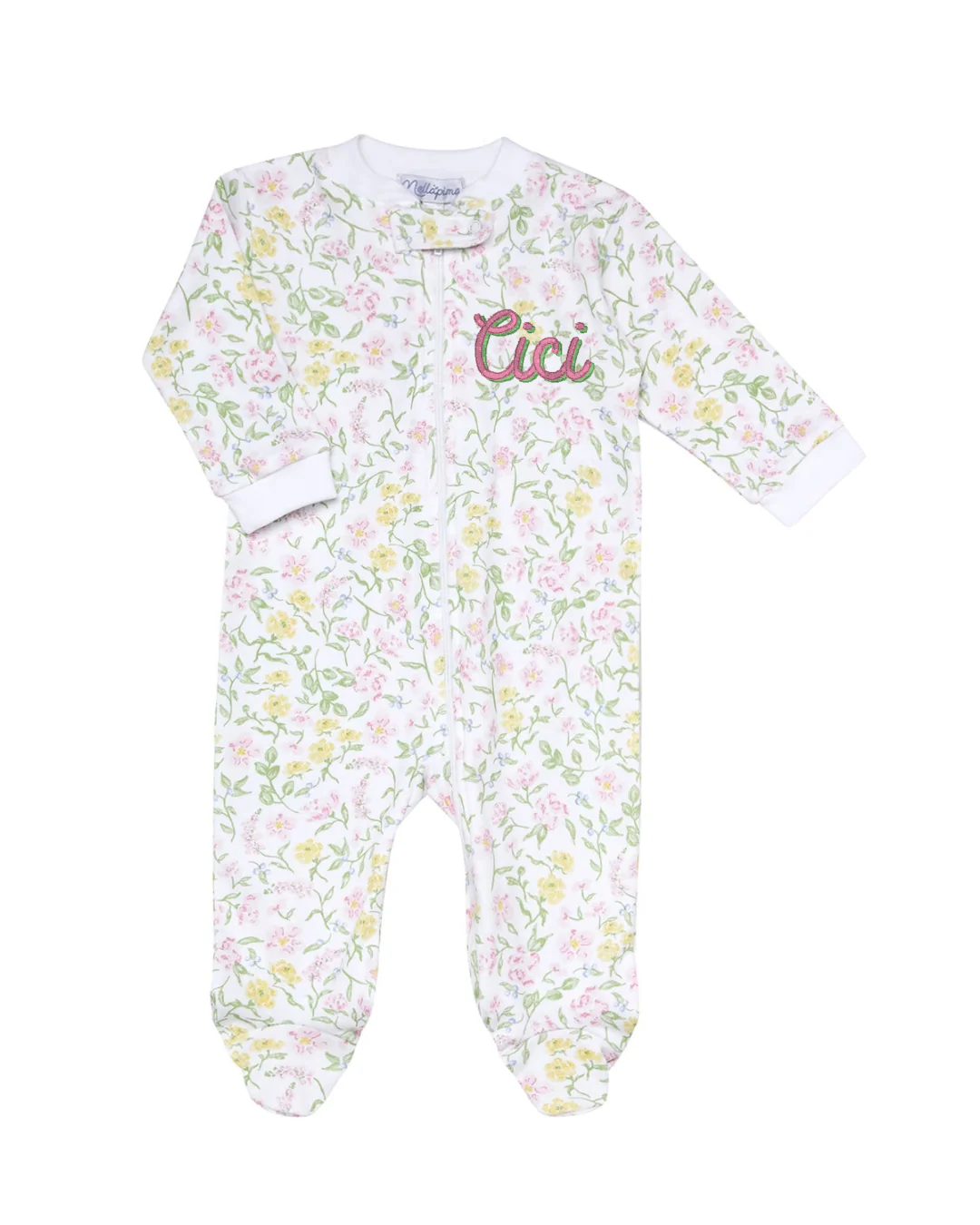 Berry Wildflowers Zipper Footie