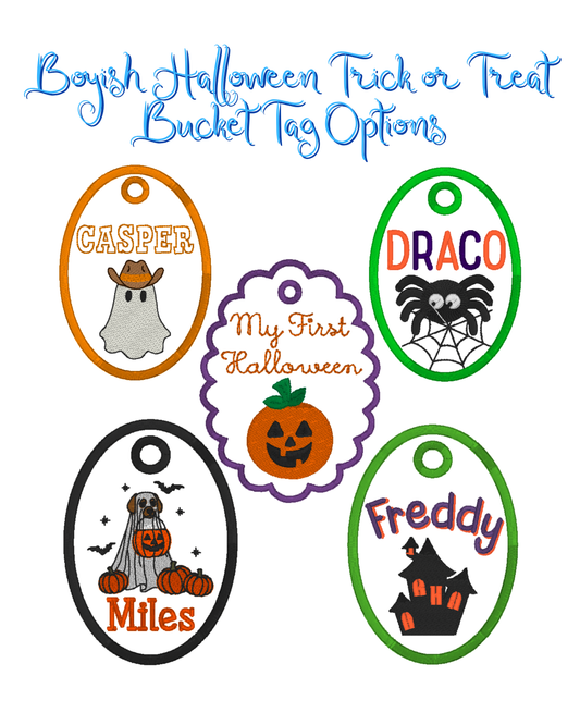 Spooky Sweet Monogrammed Tag for Halloween Candy Buckets