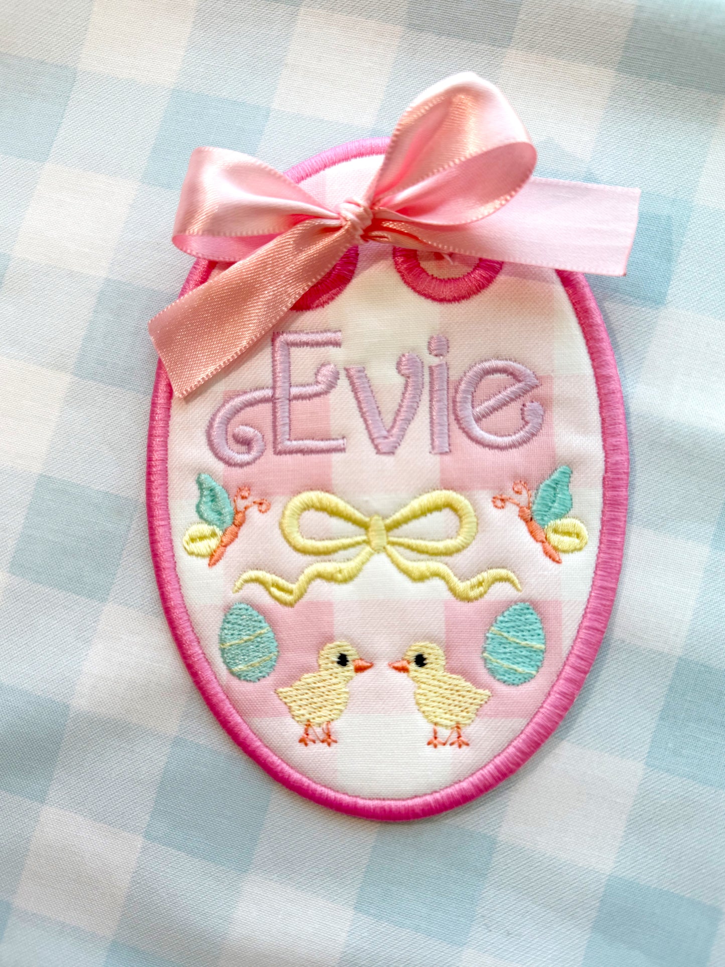 Monogrammed Easter Bunny Basket Tag