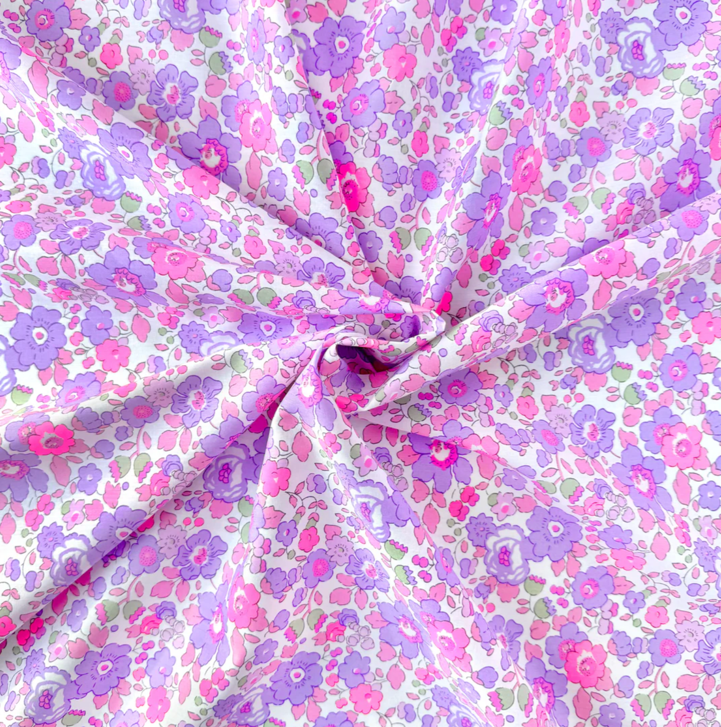 Liberty of London Betsy Neon Violet fabric
