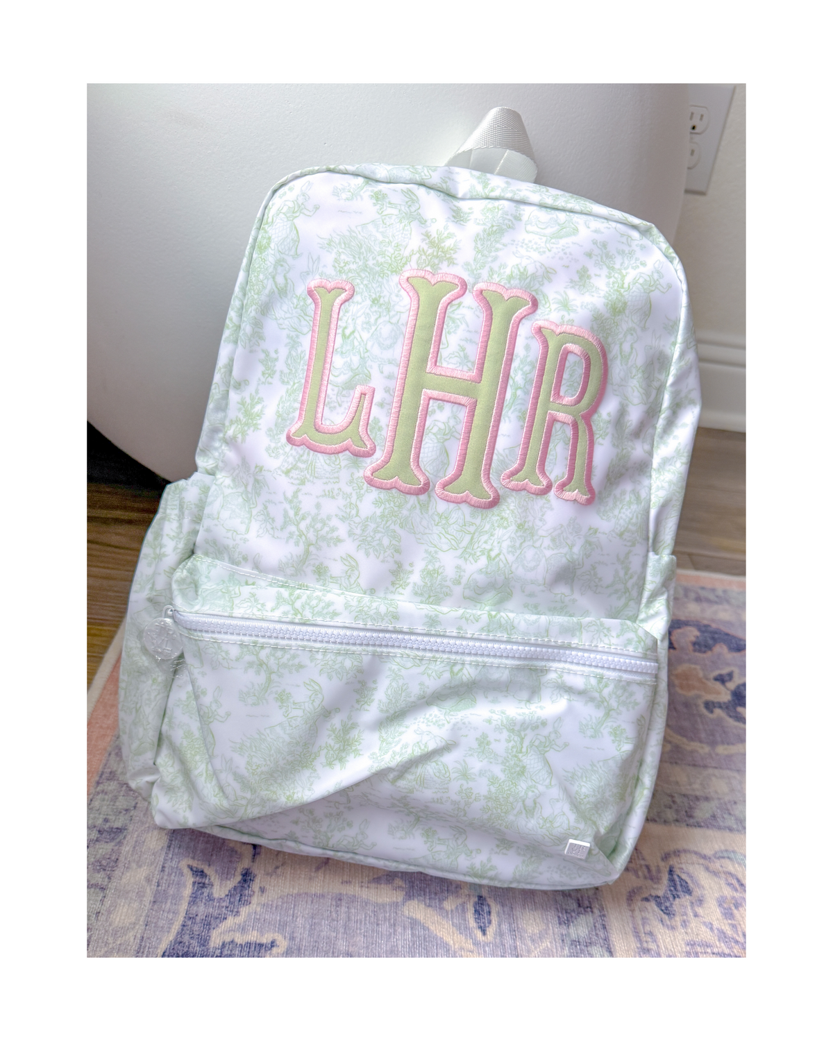 TRVL Backpacker in Bunny Toile Green
