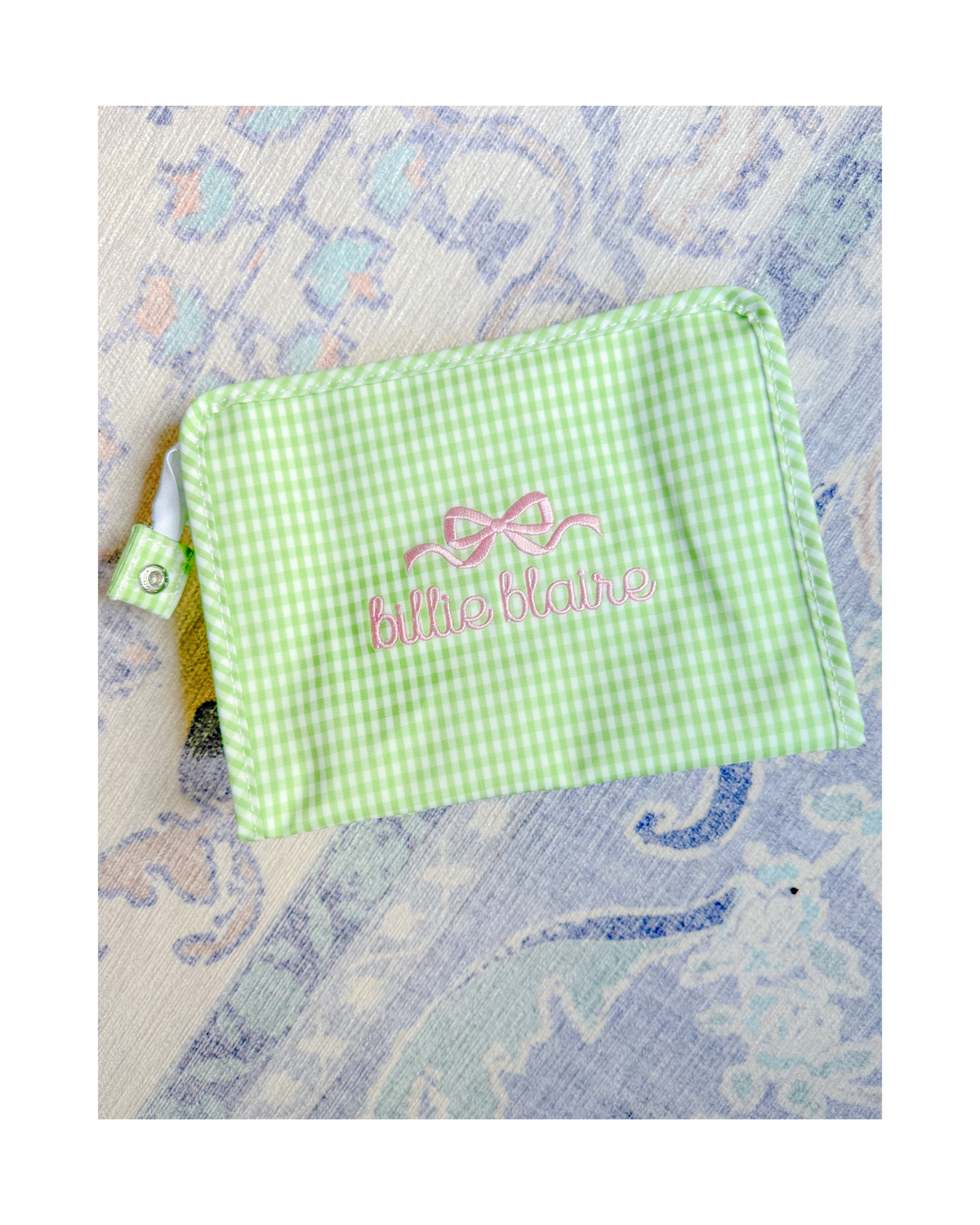Gingham Leaf print
