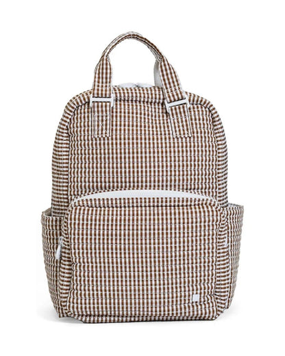 TRVL Quilted All You Need Diaper Bag - Gingham Coco