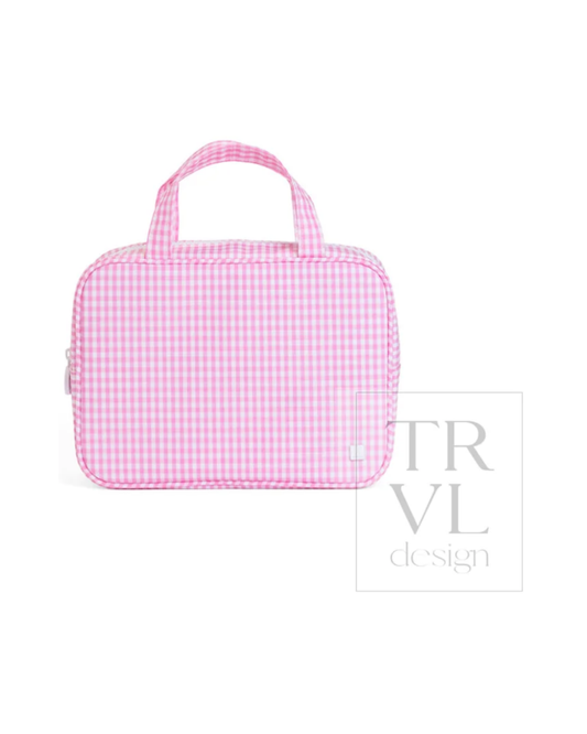 TRVL Carry On - Gingham Pink