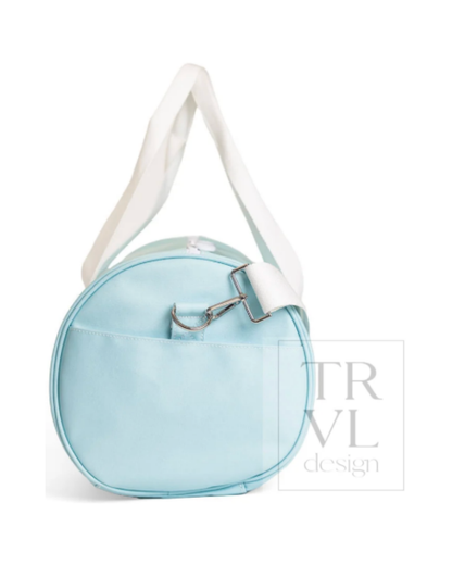 TRVL Large Roll Duffel Bag - Coated Canvas Lake Blue