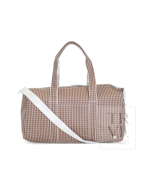 TRVL Weekender Duffel Bag - Gingham Coco