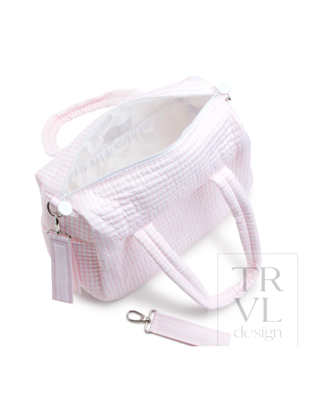 TRVL Quilted Stroller Bag Bundle - Pimlico Stripe Pink