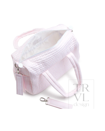 TRVL Quilted Stroller Bag Bundle - Pimlico Stripe Pink