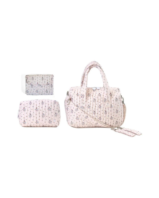 TRVL Quilted Stroller Bag Bundle - Fleurie