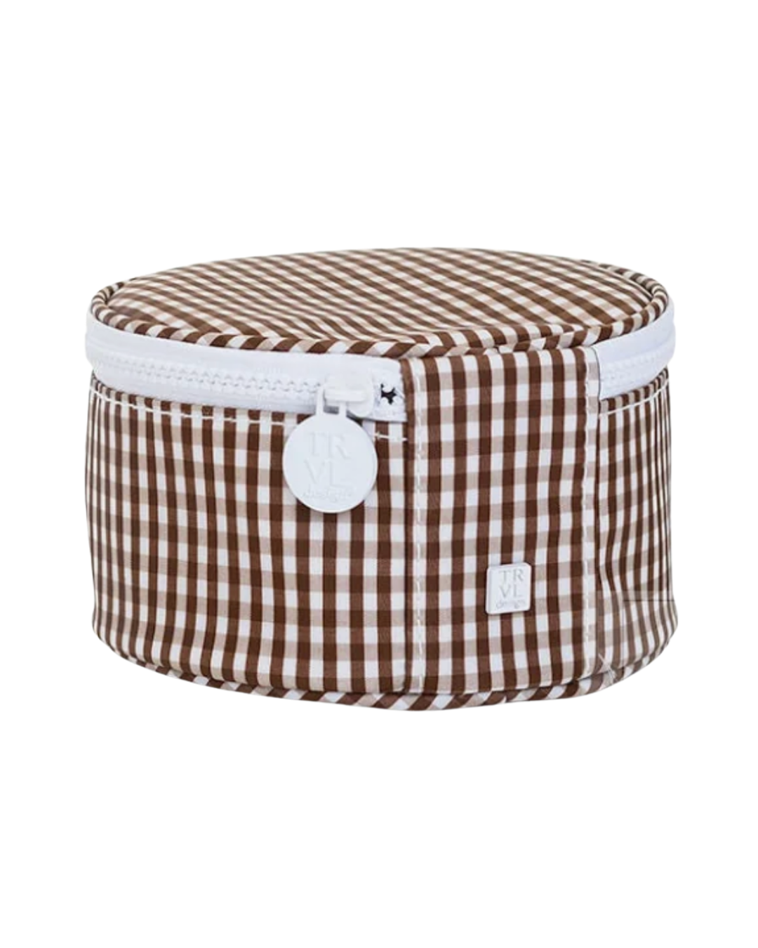 TRVL Jewel Round Case - Gingham Coco