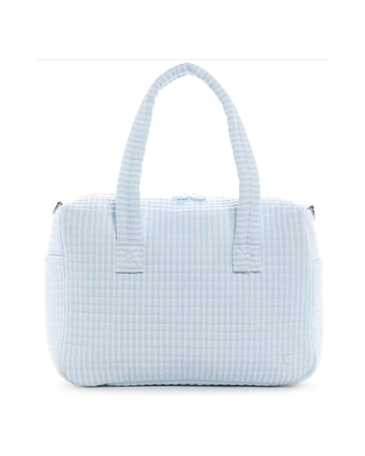 TRVL Quilted Stroller Bag - Pimlico Stripe Blue