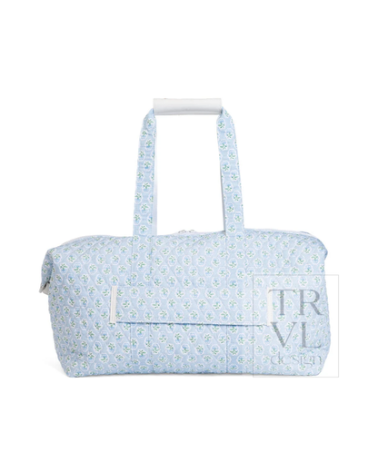 TRVL Quilted Top Zip Weekender - Petite Fleur Blue