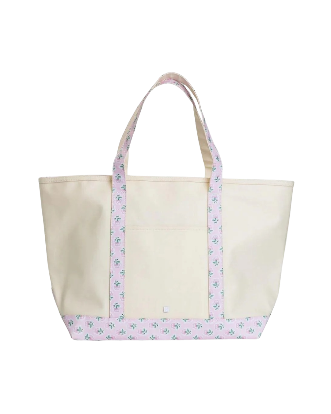 TRVL Maxi Tote - Coated Canvas with Petite Fleur Pink Trim