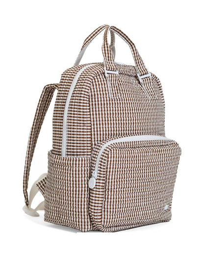 TRVL Quilted All You Need Diaper Bag - Gingham Coco