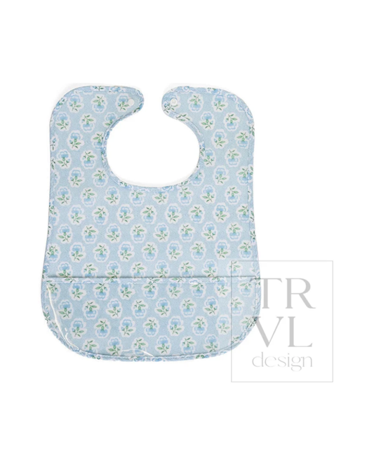 TRVL Clean Up Bib - Petite Fleur Blue