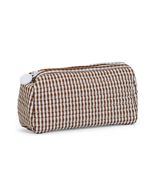 TRVL Quilted Pochette Bag - Gingham Coco