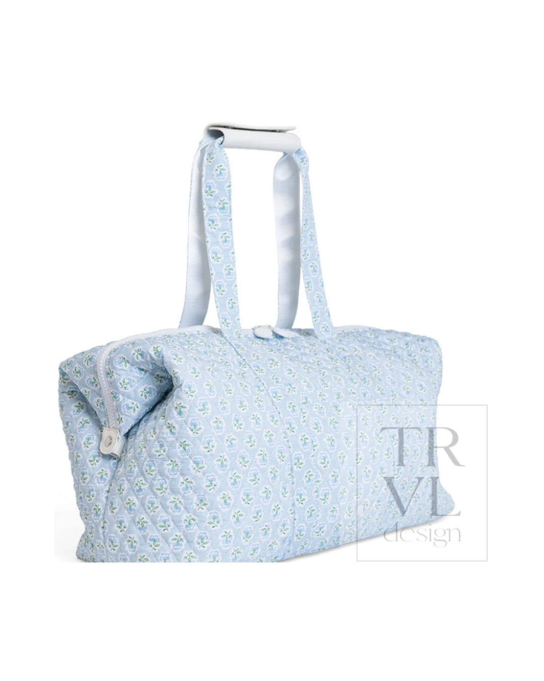 TRVL Quilted Top Zip Weekender - Petite Fleur Blue