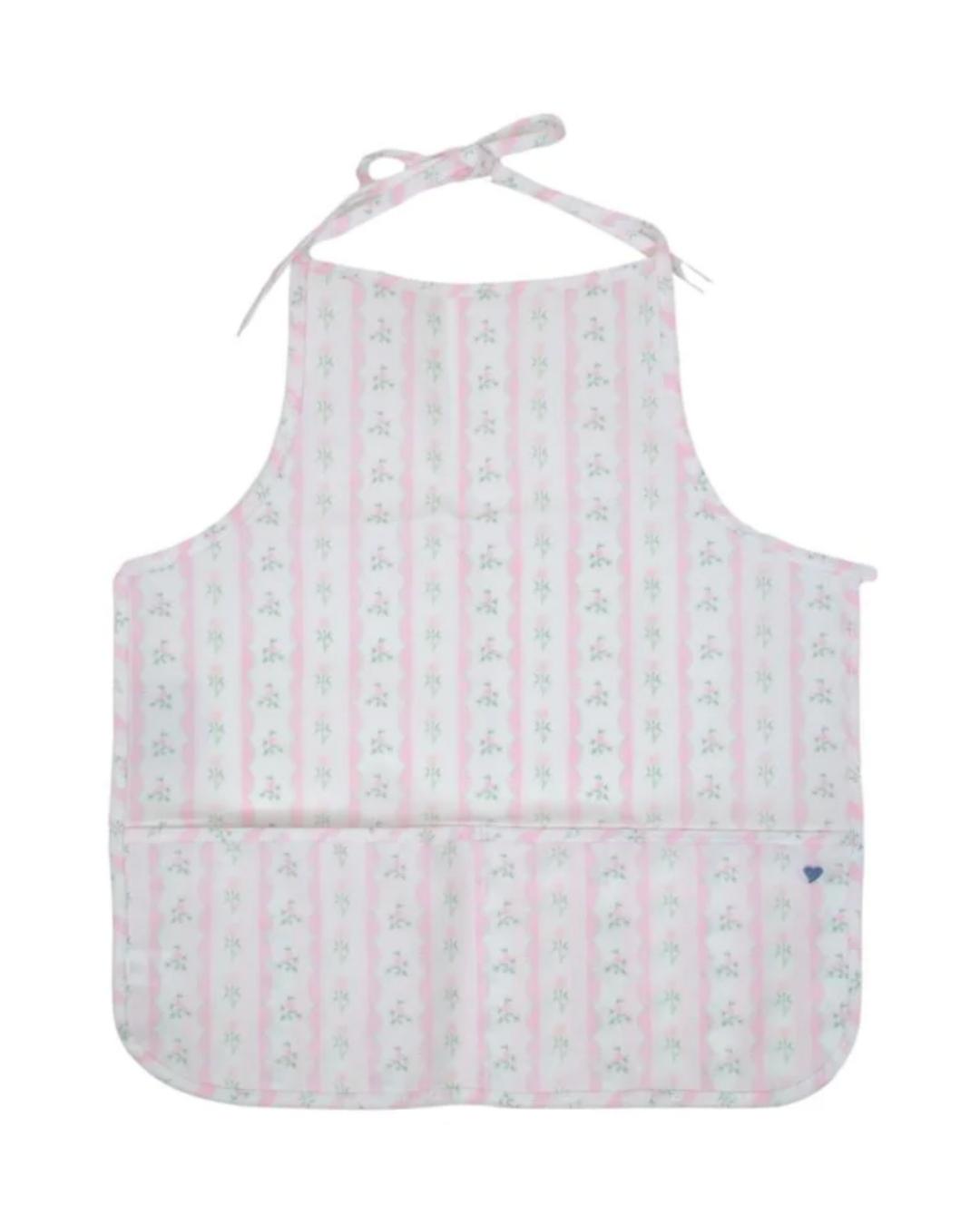 TRVL Apron - Ribbon Floral Pink