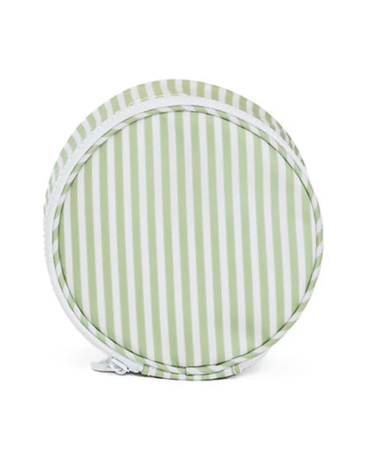 TRVL Jewel Round Case - Pimlico Stripe Sage