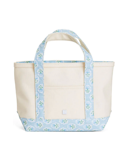 TRVL Mini Tote - Petite Fleur Blue Trim