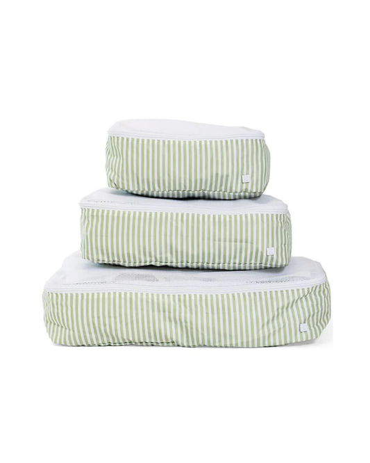 TRVL Packing Cubes - Pimlico Stripe Sage