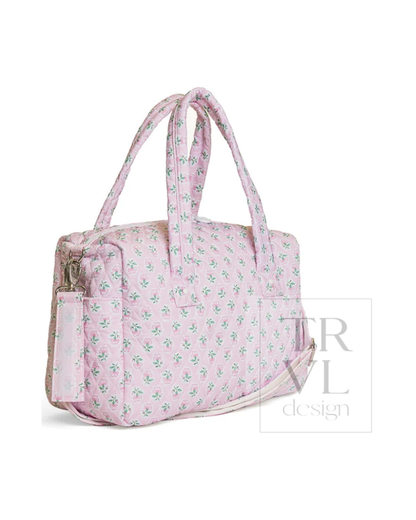TRVL Quilted Stroller Bag - Petite Fleur Pink