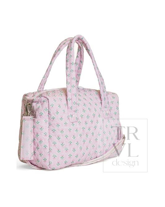 TRVL Quilted Stroller Bag - Petite Fleur Pink