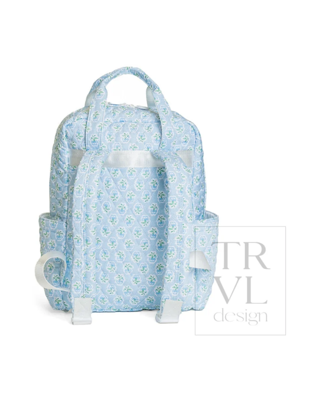 TRVL Quilted All You Need Diaper Bag - Petite Fleur Blue