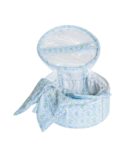 TRVL Quilted Jewel Round - Petite Fleur Blue