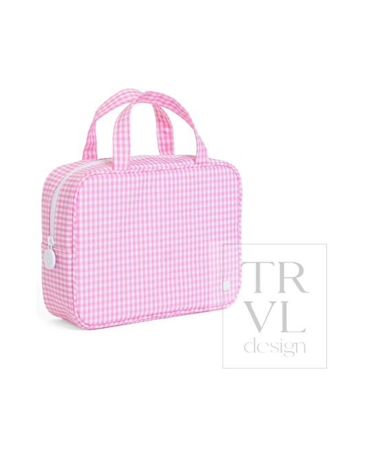 TRVL Carry On - Gingham Pink