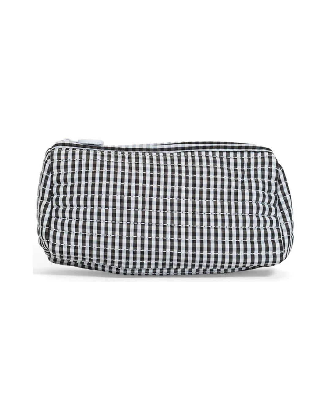 TRVL Quilted Pochette Bag - Gingham Black