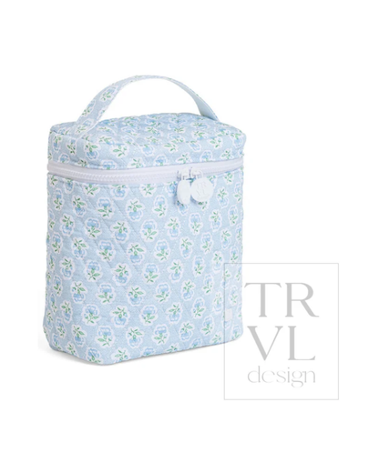 TRVL Quilted Go Go Insulated Lunch Bag - Petite Fleur Blue