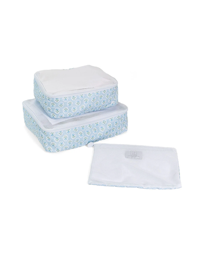 TRVL Mini Squad Packing Cubes - Petite Fleur Blue