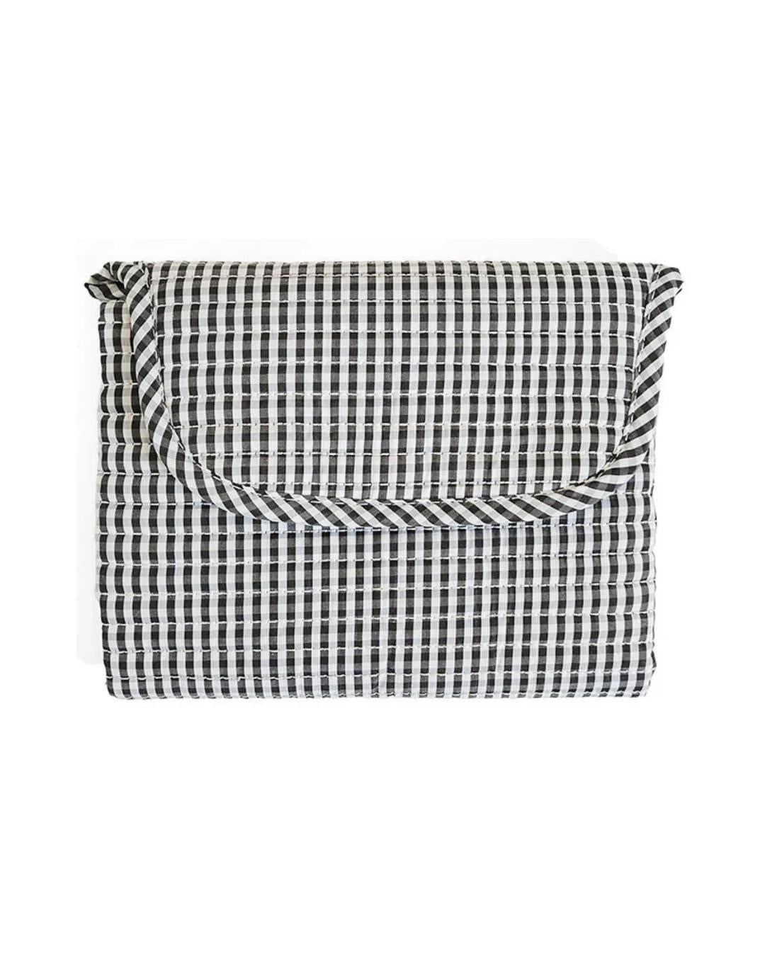TRVL Quilted Changing Mat - Gingham Black